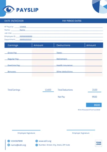 Een gratis loonstrook sjabloon bewerken