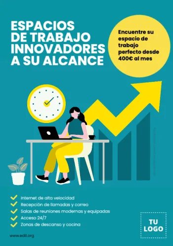 Edita un flyer de Alquiler de Oficina