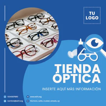 Edita un banner para una Óptica