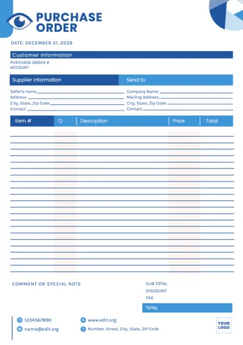 Eine Bestellvorlage bearbeiten