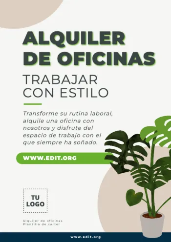 Edita un flyer de Alquiler de Oficina