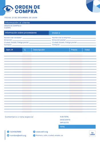 Edita una Hoja de Pedido