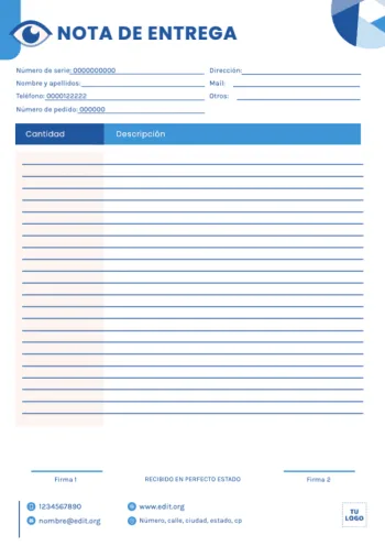 Edita una plantilla de albarán gratis