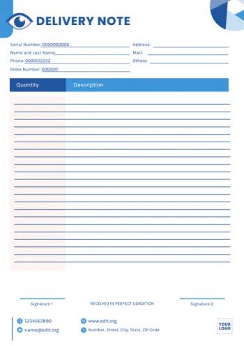 Editar uma nota de entrega