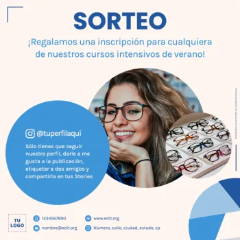 Edita un banner para una Óptica