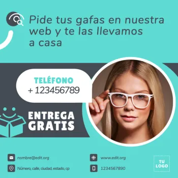 Edita un banner para una Óptica