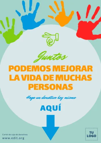 Edita un cartel de donación