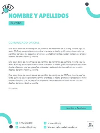 Editar una plantilla US letter