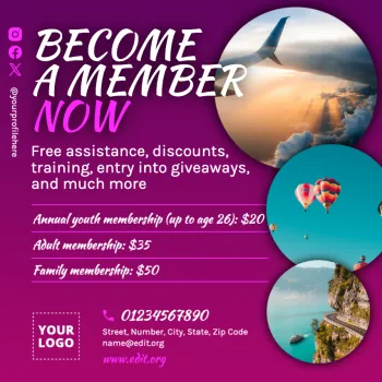 Bearbeite eine „Mitglied werden“-Vorlage