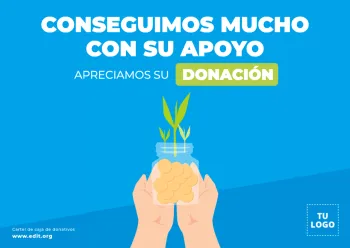 Edita un cartel de donación