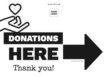 Edit a donation box flyer