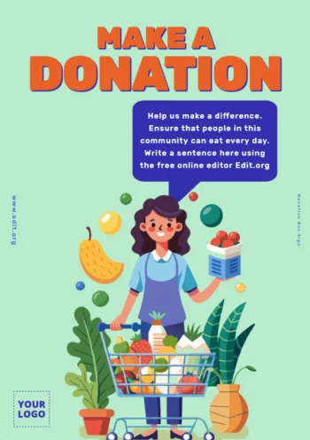 Edit a donation box flyer