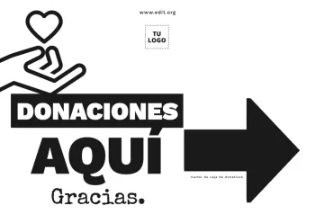 Edita un cartel de donación