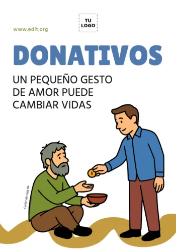 Edita un cartel de donación