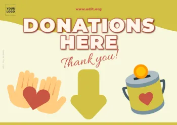 Edit a donation box flyer