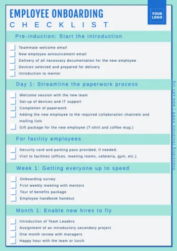 Edit a new hire checklist template