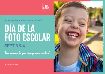 Edita una plantilla de Foto Escolar