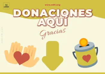 Edita un cartel de donación