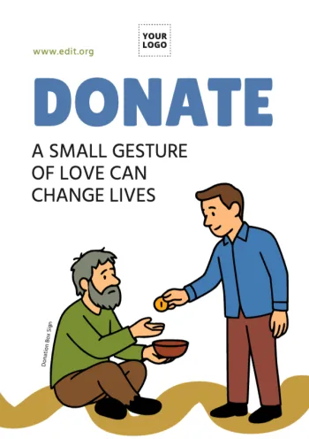 Edit a donation box flyer