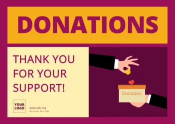 Edit a donation box flyer