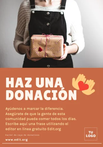 Edita un cartel de donación