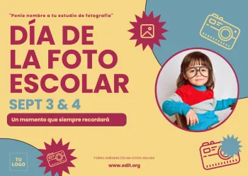 Edita una plantilla de Foto Escolar