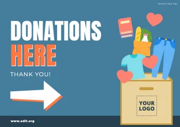 Edit a donation box flyer