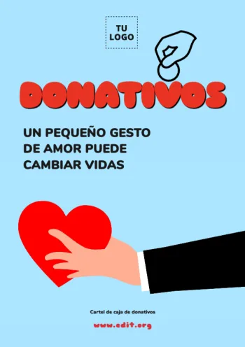 Edita un cartel de donación