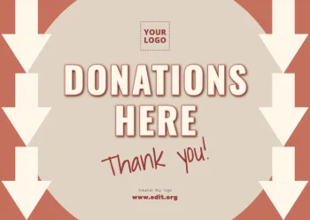 Edit a donation box flyer