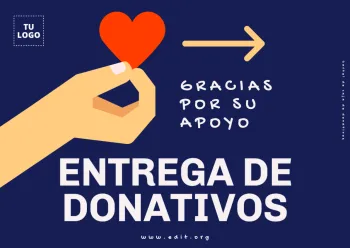 Edita un cartel de donación