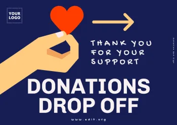 Edit a donation box flyer