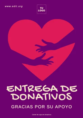 Edita un cartel de donación