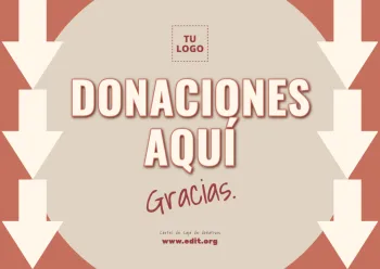 Edita un cartel de donación