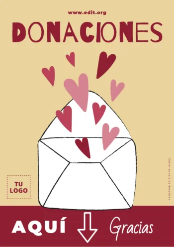 Edita un cartel de donación