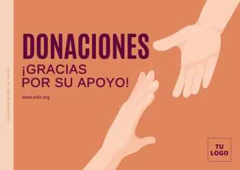 Edita un cartel de donación