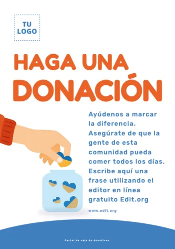 Edita un cartel de donación
