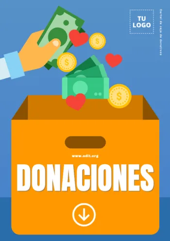 Edita un cartel de donación
