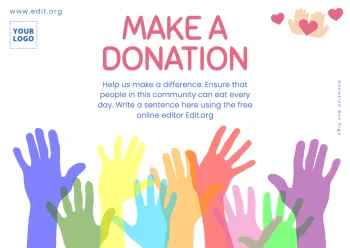 Edit a donation box flyer