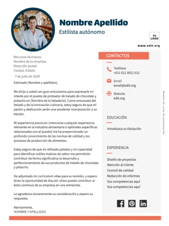 Edita una carta de presentación