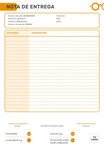 Edita una plantilla de albarán gratis