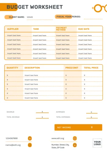 Edita un disseny de pressupost