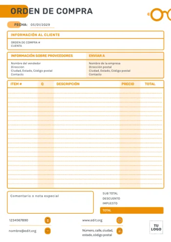 Edita una Hoja de Pedido