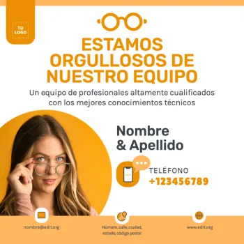 Edita un banner para una Óptica