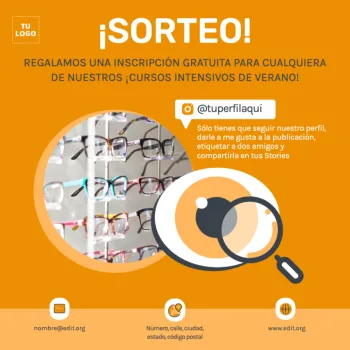Edita un banner para una Óptica