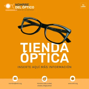Edita un banner para una Óptica