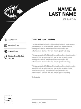 Een sjabloon voor een Amerikaanse brief bewerken