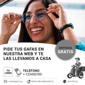 Edita un banner para una Óptica