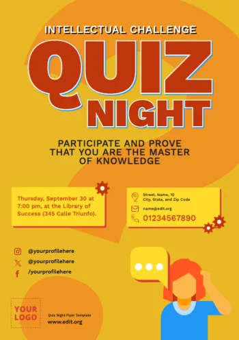 Edit a Quiz Night template