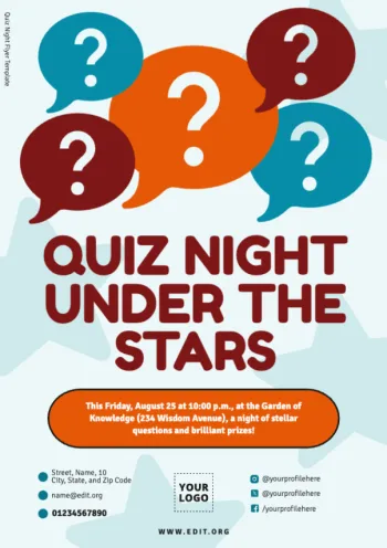 Edit a Quiz Night template