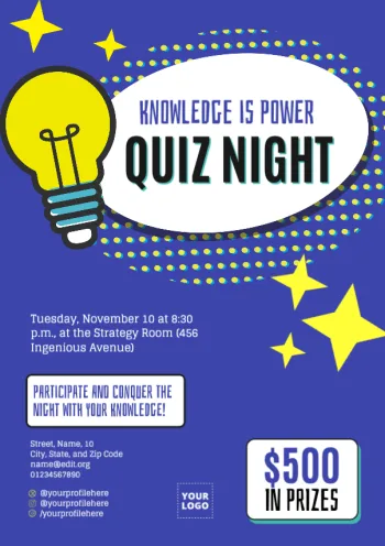 Edit a Quiz Night template